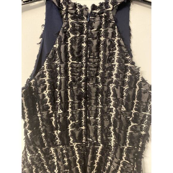 Banana Republic Heritage Collection Dress Blue White Fringe Cotton Size 4 - Picture 8 of 11